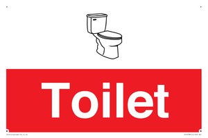 Toilet Sign Dementia Friendly Red